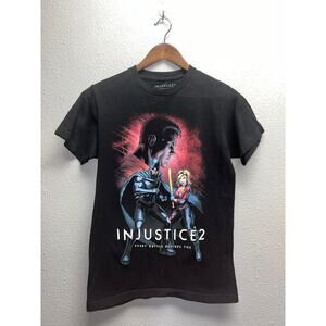 Injustice 2 Shirt Video Game Gaming Batman Superman Superhero Graphic Tee Small